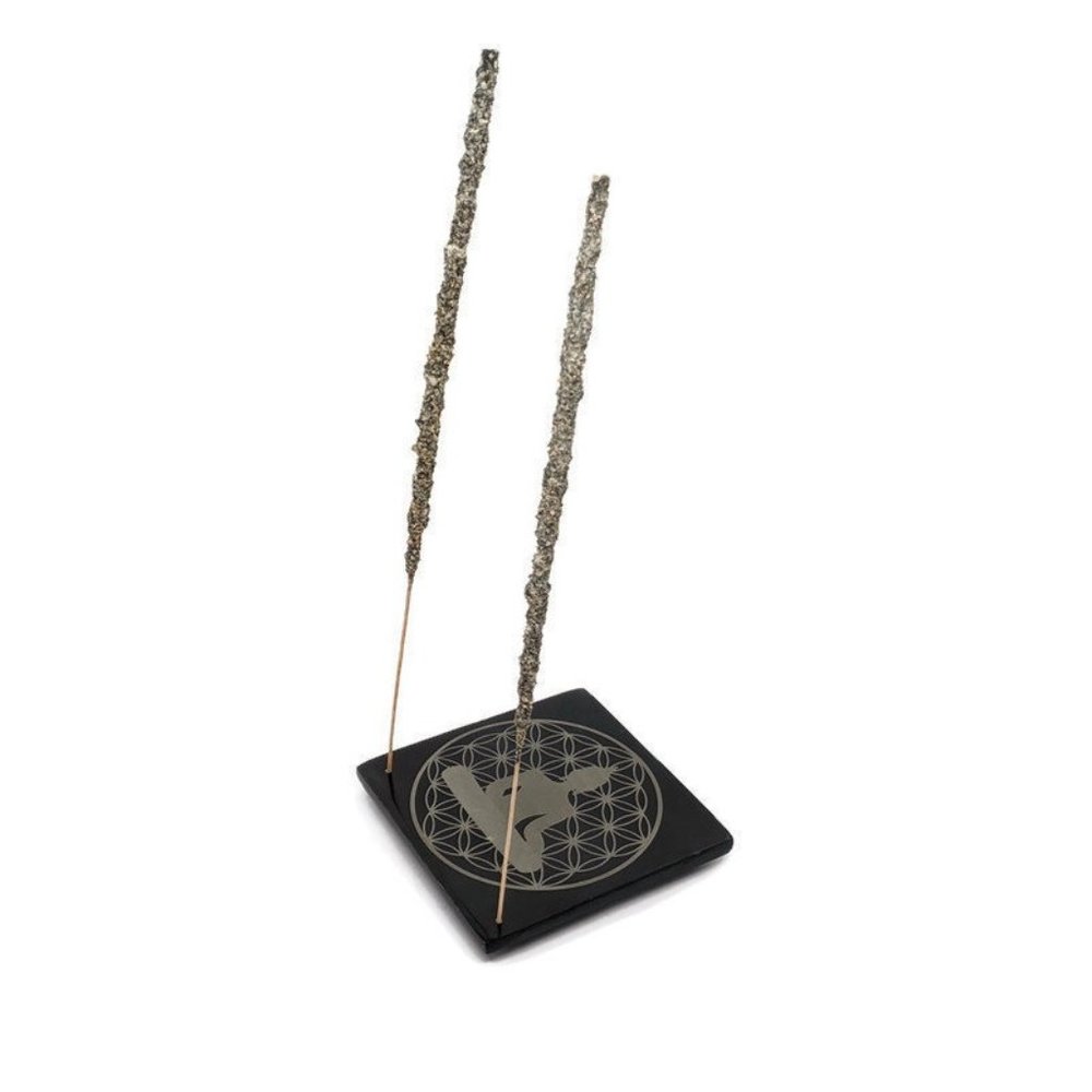 Square chakra incense holder, Incense stick plate
